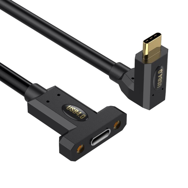 90 Degree USB4 Cable 40Gbps Data Transfer 240W USB C to USB C Cable Fast Charging 8K@60Hz USB 4 Cable