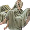Class A Flannel Blanket: Multi-functional Solid Color, Perfect for Home & Office, Suitable for Mothers & Babies, Available In Single or Double Sizes