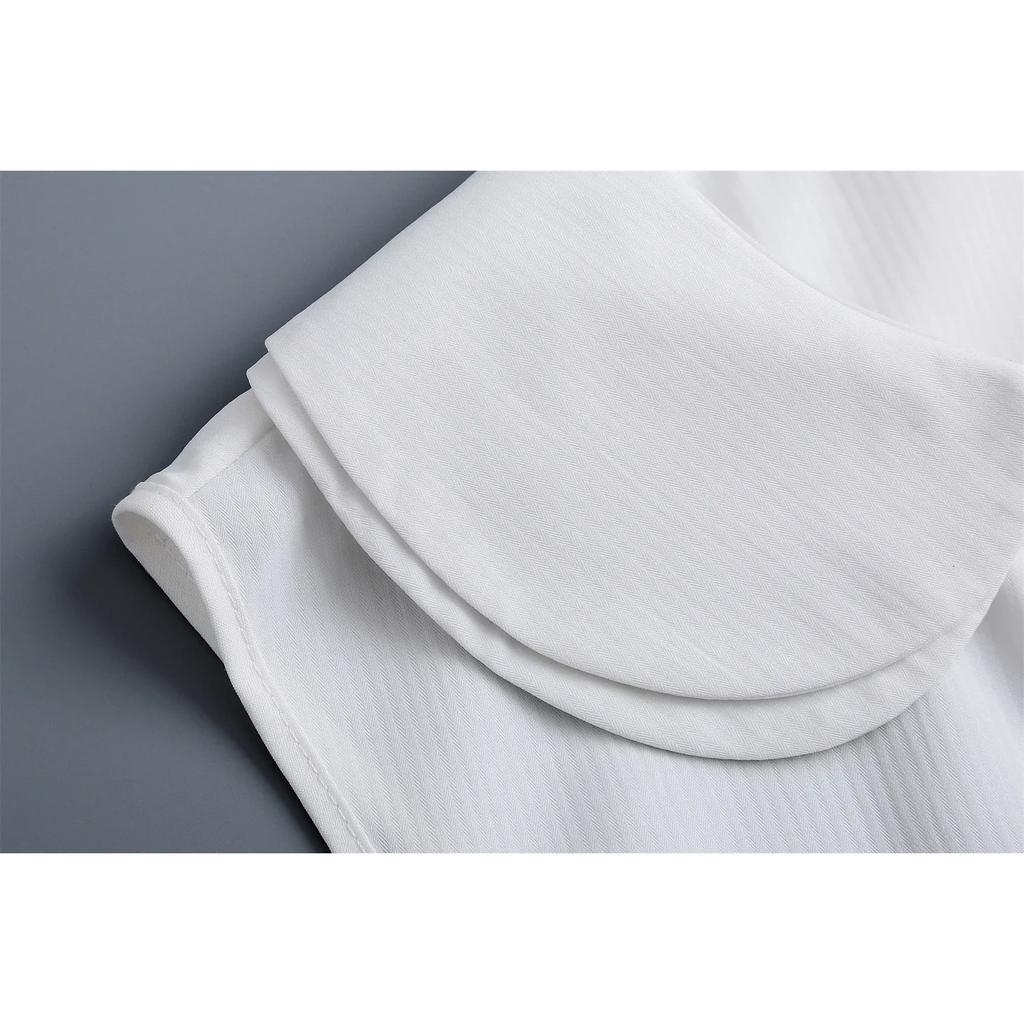 Perfect Match Women Sweet Cotton Shirt Detachable Collar Girls Autumn Fake Collar Blouse Sweater Detachable Shirt Collar False Collar