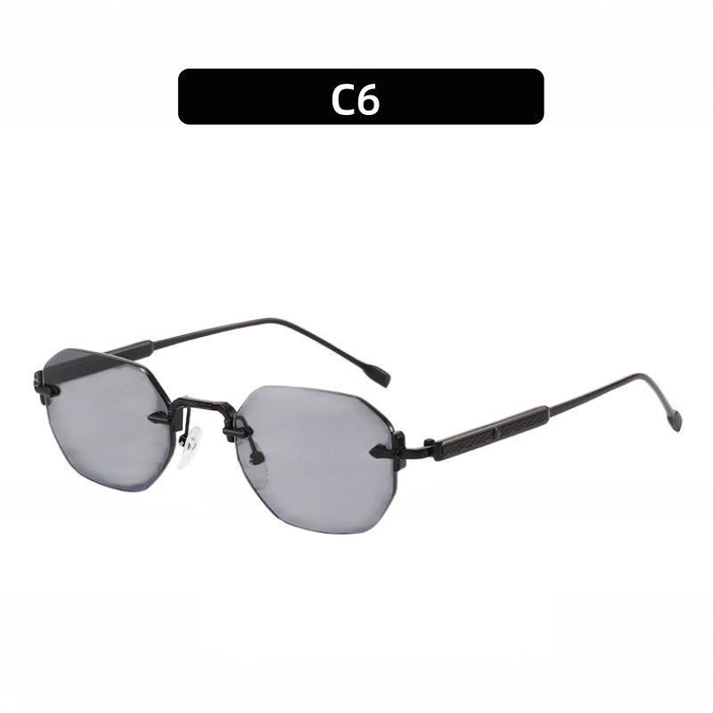 2026 Модные Без ободка Многоугольные Солнцезащитные Очки Европейские и Американские Женские