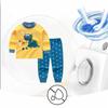 100% Cotton Kids Underwear Set Long Sleeve Thermal Pajamas for Boys & Girls Baby Loungewear Fall/Spring Sleepwear (2-8Y)