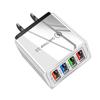 Napájecí adaptér 4USB, víceportová nabíjecí hlava 5V3A s USB, nabíječka mobilního telefonu
