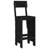 VidaXL Set of 2 Bar Stools, Pub Chair, Bistro Seat, Terrace Furniture Balcony Patio Garden Outdoor, Black 825363