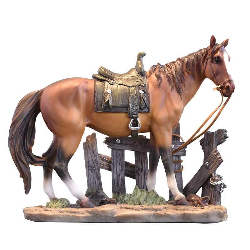 Resin Running Horse Figurine Decor Living Room Office Desk Home Dcor Modern Luxury Animal Sculpture