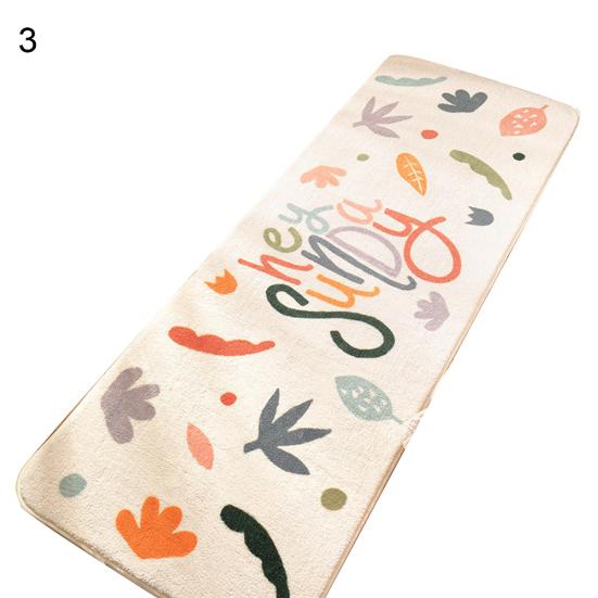 Blumendruck Anti-Rutsch-Teppich Bodenmatte Teppich Kissen Schlafzimmer Wohnzimmer Dekor