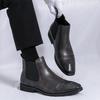 Größe 38-46 Business Herren Chelsea Lederstiefel American Casual Bequem Business Büro Markenstiefel Gesellschaftsstiefel Schwarz Braun