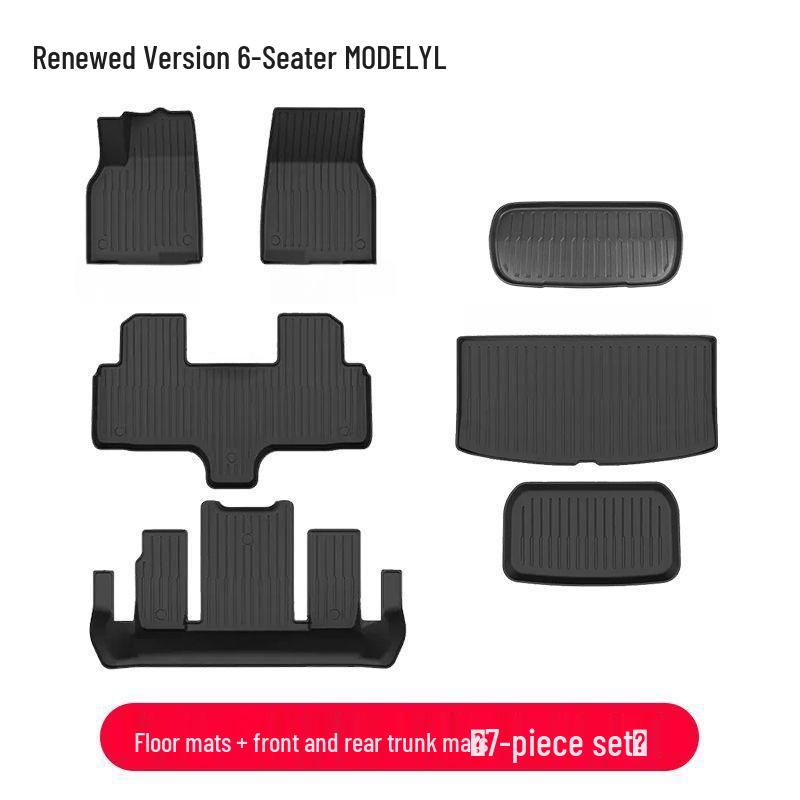 Custom TPE Full Surround Foot Pads for Tesla Model Y - Complete Interior Modification Accessories Set