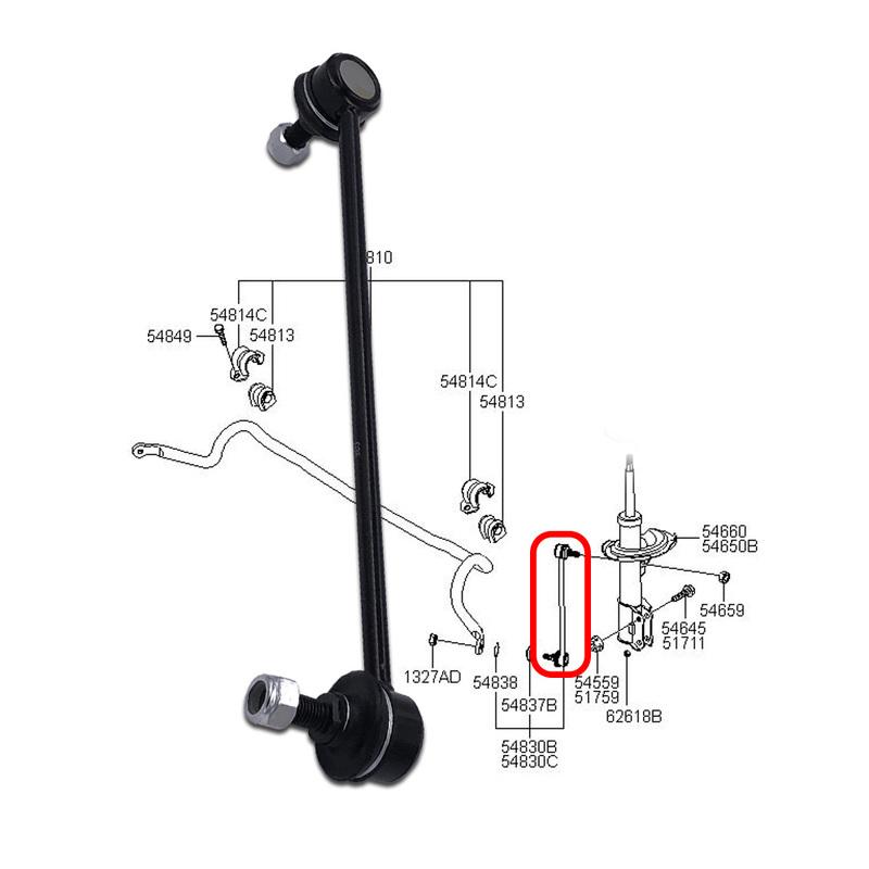 FRONT Stabilizer Link L/R for KIA RIO JB 1.4L 2005/01-2012/12 548301E100 548401E000 548301G000 548401G000 Sway Bar Link