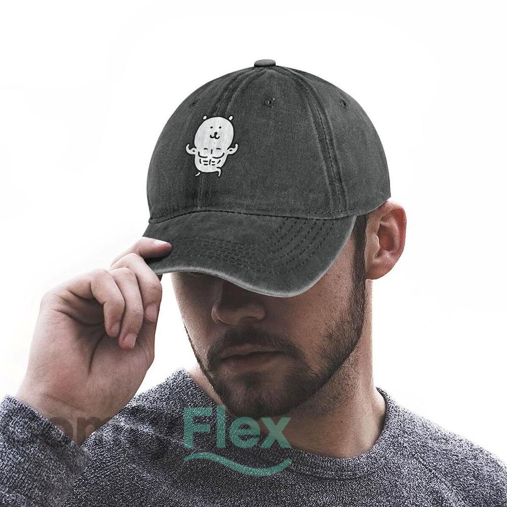 Muscular Bear Illustration Fashion Washed Baseball Cap Hat Outdoor Activities