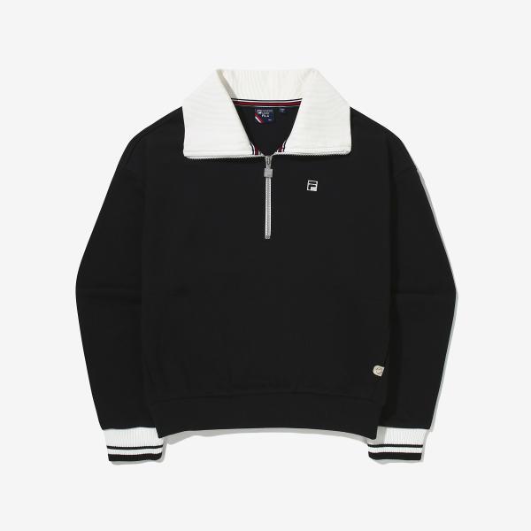 Fila Tennis Half Zip Sweatshirt Fs2pog3361f Black