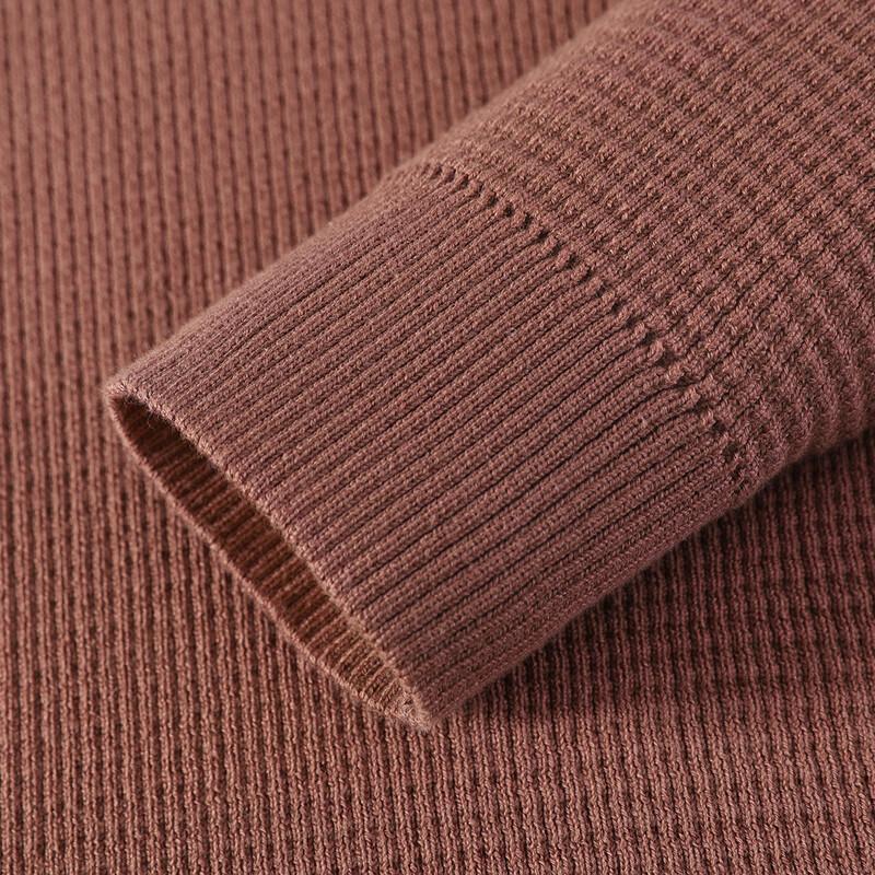 Antonio Men's 100% Long-Staple Cotton Thick Round Neck Sweater