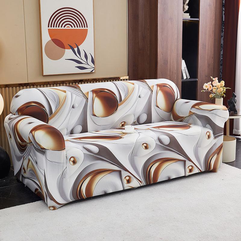 Elastic Printed Sofa Cover Single Double Triple Lazy Sofa Cover Non-slip Protective Cover