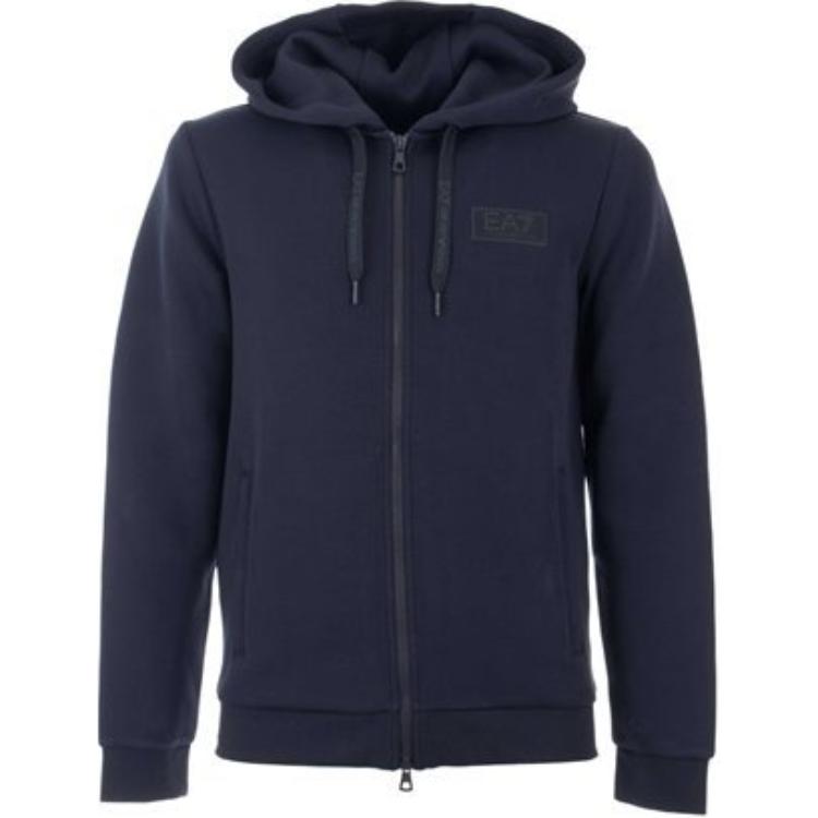 Emporio Armani Solid Color Zip-Up Hooded Long Sleeve Sweatshirt Men sweatshirt Navy-Blue 6DPM26-PJODZ-1562 XL 19090₽