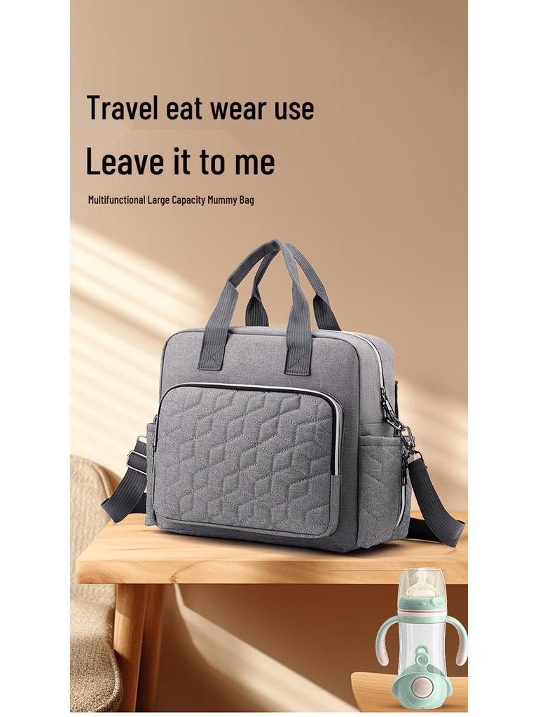 Stylish Diaper Backpack: Fashionable, Large-Capacity Maternity Bag with Changing Pad, Single Shoulder/Crossbody Design
