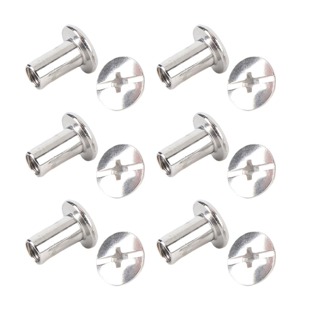 50 Sätze Nieten und Schrauben M4 5x9x9,5mm Edelstahl Flachrundkopf Nietbolzen-Set zum Binden