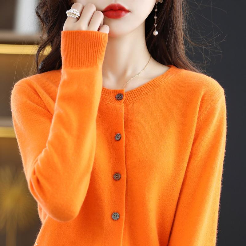 INDFS Damenmode Lässig Herbst Winter Einfarbig Druck Langarm O-Ausschnitt Pullover