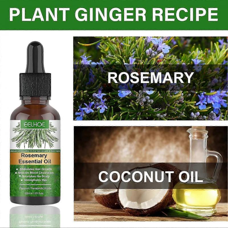 3pcs 30ml Rosemary Hair Growth Oil for Hair Growth & Skin Care,Nourishes Scalp,Rid of Itchy and Dry Scalp for All Hair Types