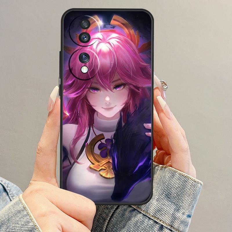 Genshin Impact Yae Miko Case For Honor Magic 8 7 6 5 Pro 200 400 Lite 50 70 90 X9d X9c X9b X9a X8b X8c Win RT Cover