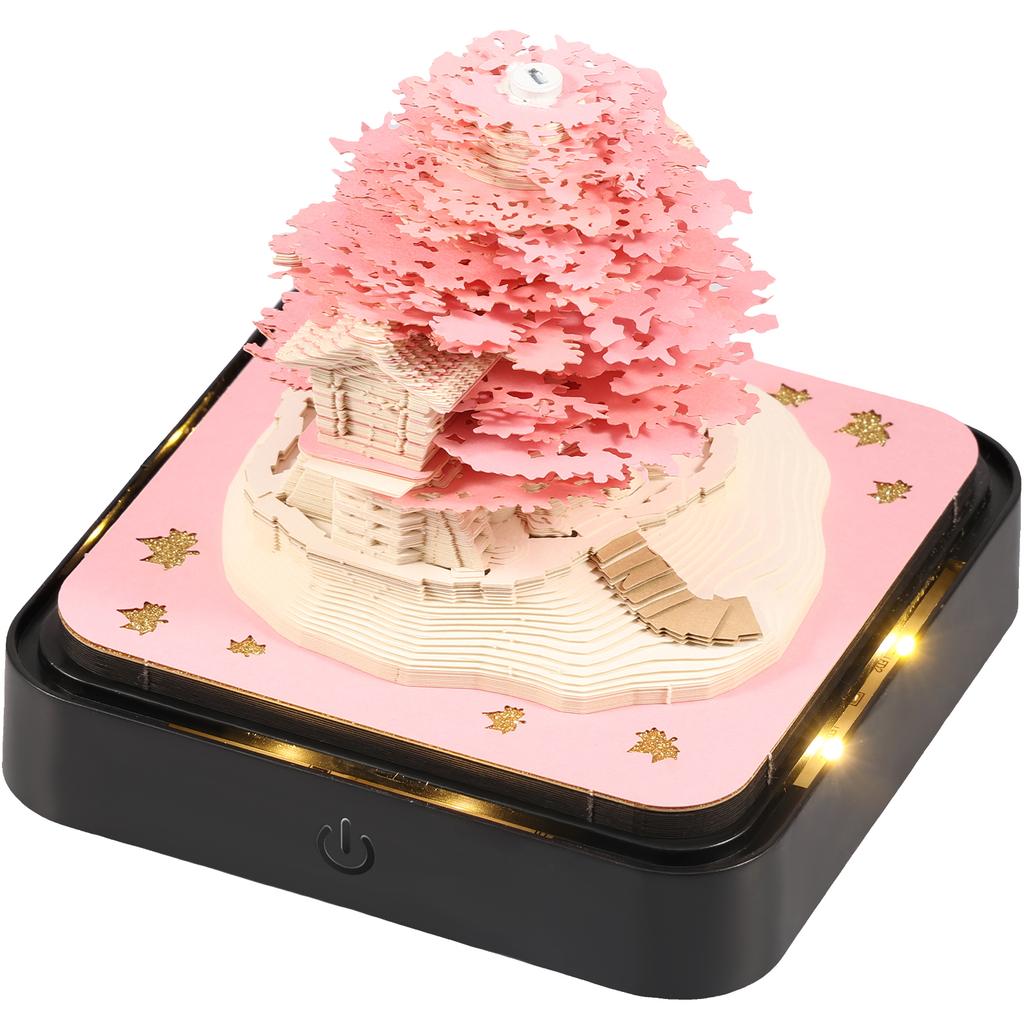 3D Desktop Calendar Sticky Notes Creative Art Crafts Souvenirs Paper Carvings Memo Pad New Year Gifts Office Desktop Ornament