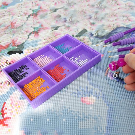 1 Set Diamond Painting Tool Pick-Up Pen Multi Grid Design Bead Plate Ten-Piece Set Multifunctional Classification Separated Stitch Embroidery