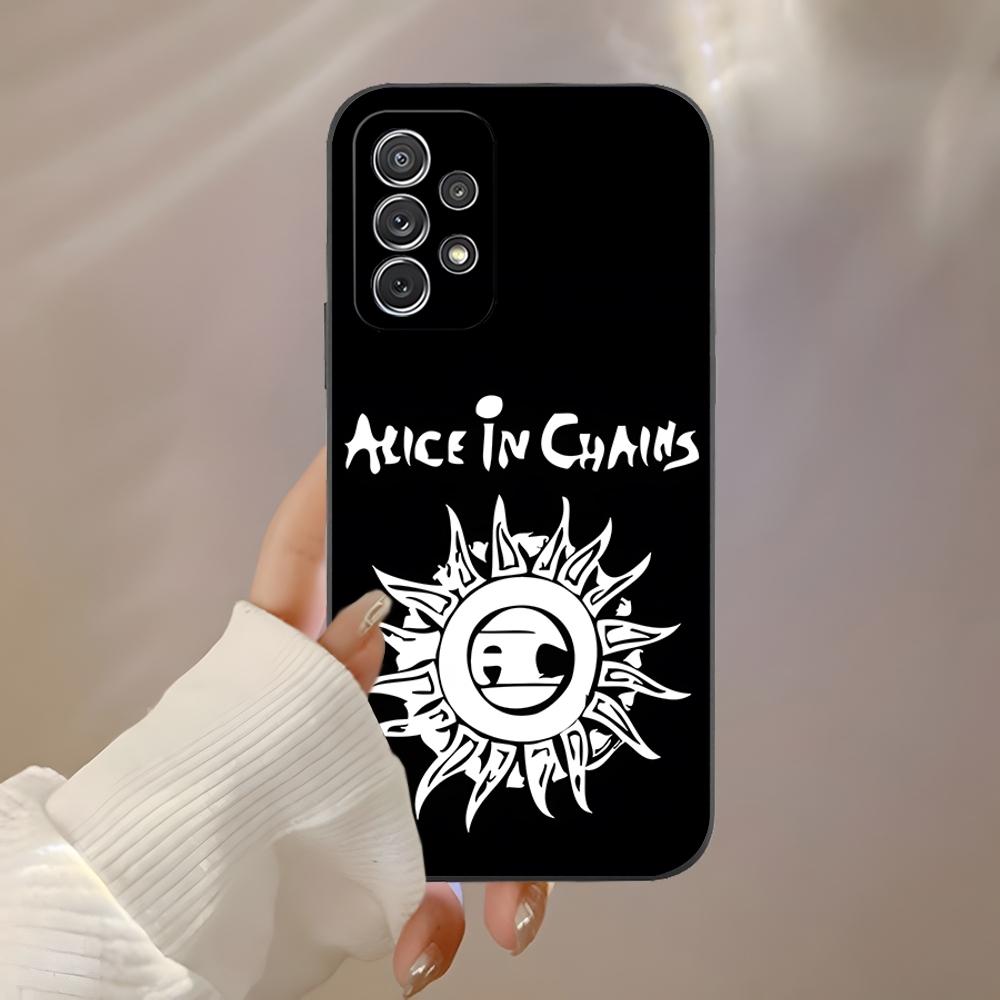 Retro Music Alice In Chains Phone Case for Samsung S23 Ultra S24 S22 S20 Fe S21 Plus Galaxy A54 A34 A24 A53 Note 20 Back Cover