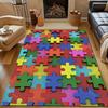 1PC Multicolor Puzzle Pieces Art Print Carpet Living Room Bedroom Bedside Sofa Floor Mat Modern Home Decor Area Rug Kids Room