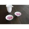 [Authentic Product] Marumo Takagi Ceramics - Enjoy with Temperature - Cherry Blossom in Full Bloom Cooling White Flat Sake Cup Pair Set - Sake Cups, J