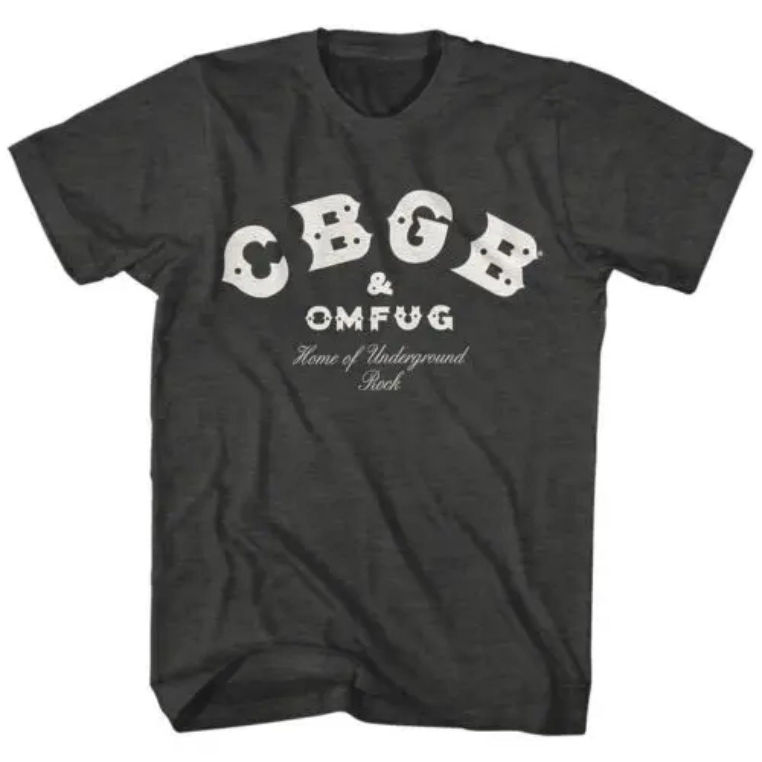 CBGB OMFUG Logo Charcoal Men s T Shirt Home of Underground Punk Rock OFFICIAL S чёрный