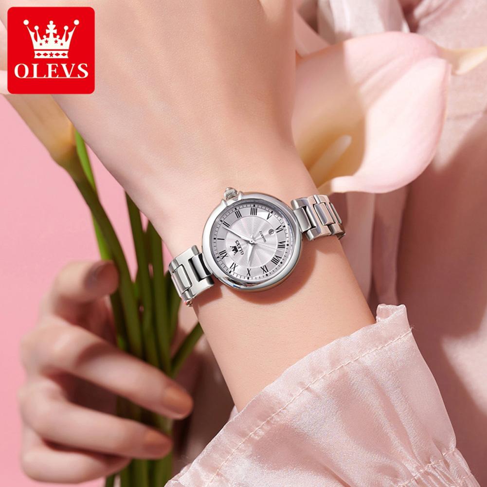 OLEVS 5608    Luxury Casual Dropshipping Waterproof Stainless Steel Luxury   Female Ladies Quartz Watch