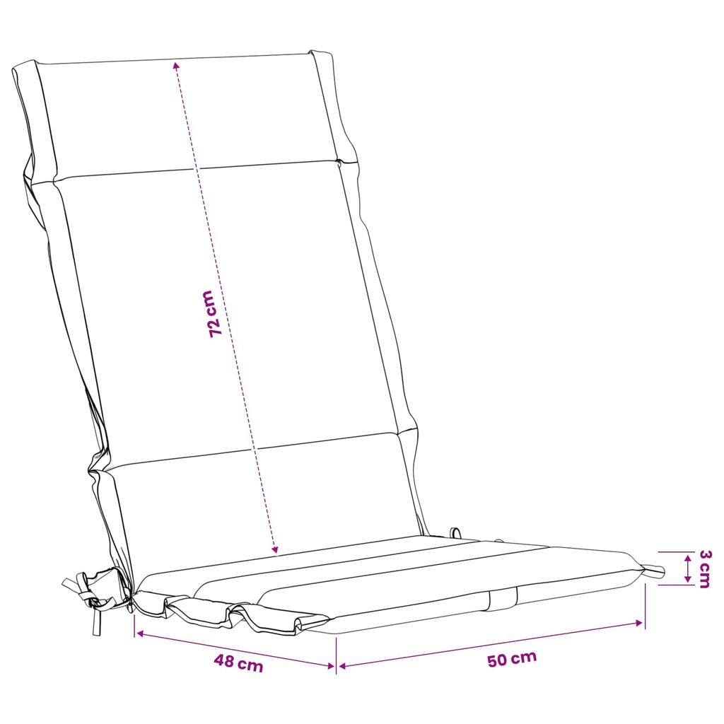 2 Piece High Back Cushion Set GEMERT 2 Pcs 100percent  Polyester
