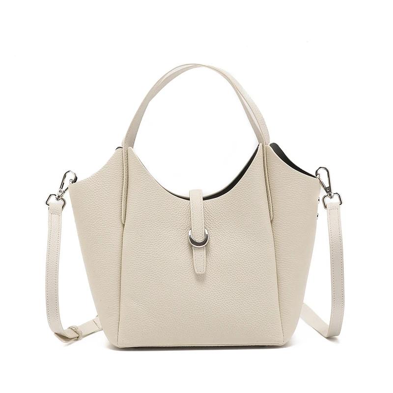 Women's Natural Cow Real Leather Shoulder Bag Female Retro Casual Cowhide Handbags Ladies Fashion Luxury Crossbody Bags for Lady