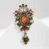 Vintage Palace Style Pendant Round Brooches For Women Lady'S Clothes Brooch Pins Gifts