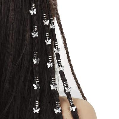 Lot de 20 anneaux creux pour tresses et dreadlocks