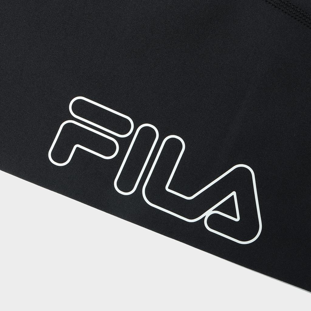 FILA Letter Logo Printed Casual Knitted Slim Leggings Women leggings Black F11W410601F-BK