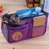 Bolsa de almacenamiento multifuncional de doble pliegue, doble cremallera, gran capacidad, disposición de almacenamiento, artículos de tocador de maquillaje, bolsa de clasificación grande