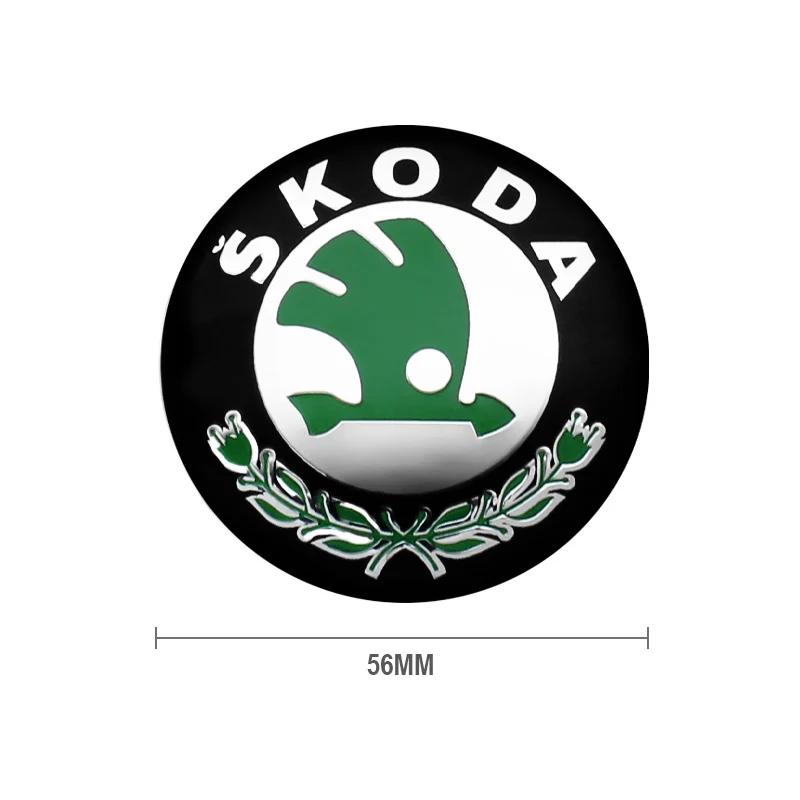 2025 Fierbinte 4 buc 56mm+60mm Capac Centru Jantă Roată Mașină Capac Jantă Embleme Autocolante Pentru Skoda Rapid Octavia A5 RS Kodiaq Fabia A7 2022 Ac