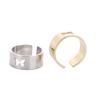 1 Pair Vintage for Butterfly Lovers Couple Rings Set Engagement Promise Bands Open Cuff Rings Adjustable Matching Ring
