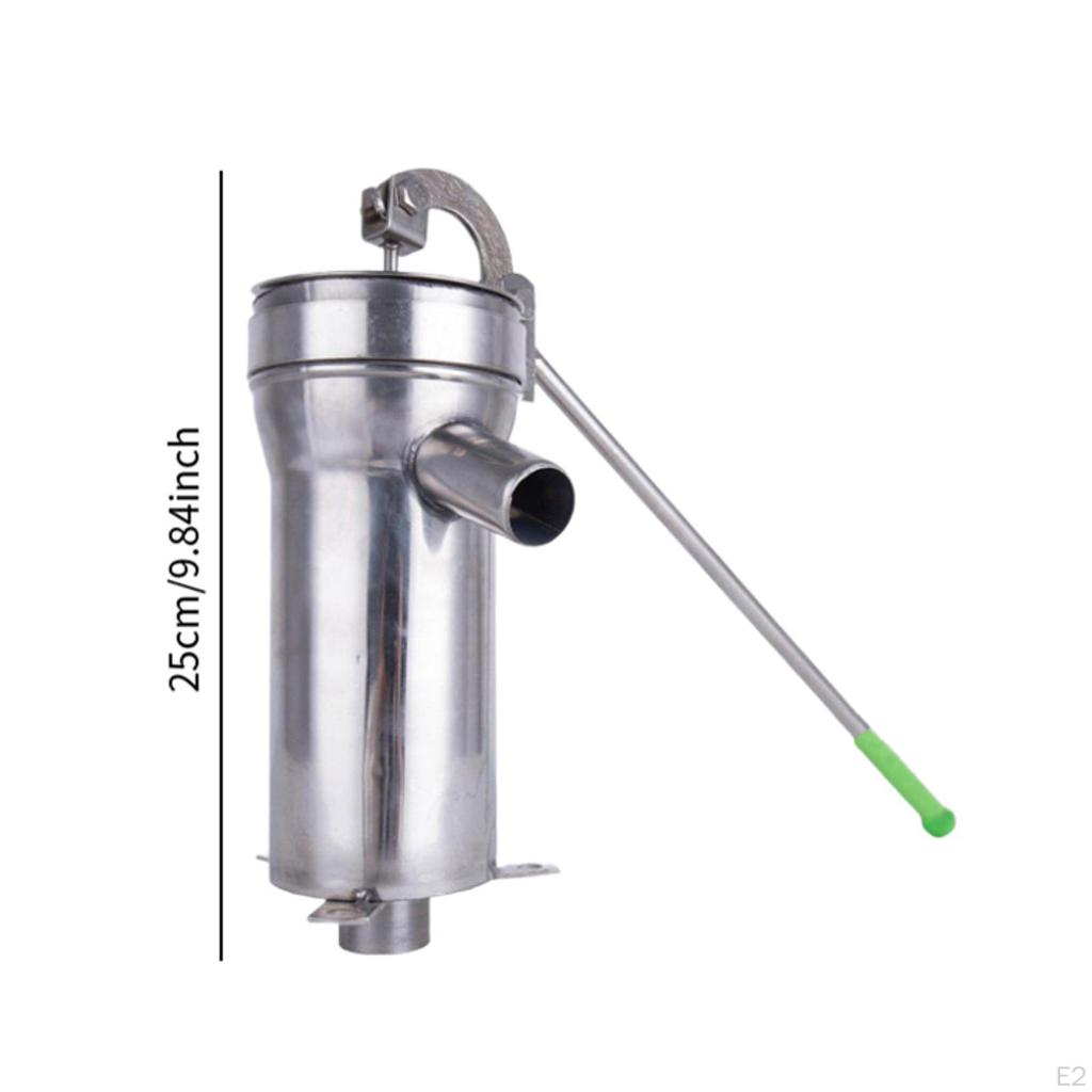 Pompă manuală de fântână din oțel inoxidabil modernă pentru ulcior de aspirație ergonomic de 10 m adâncime