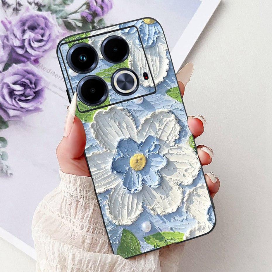 Cute Painting Phone Case For Infinix Note 40 40Pro Pro+ Soft Silicone TPU Back Cover For Infinix Note40 Pro Plus Cases Bumpers