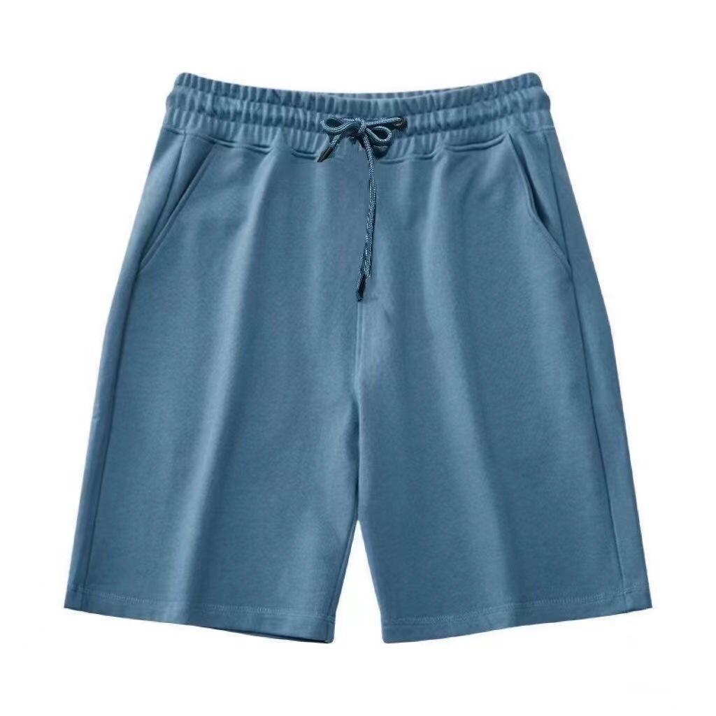 Heavy Terry Pure Cotton Sports Shorts Men's Summer Loose Basketball Five-point Casual Pants Summer Basic Loose Fit Shorts Men Streetwear Short Pants