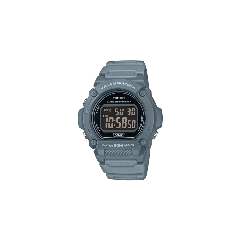 Casio Standard Digital Watch W-219HC-2BV Men s Matte Grayish Blue Overseas Model