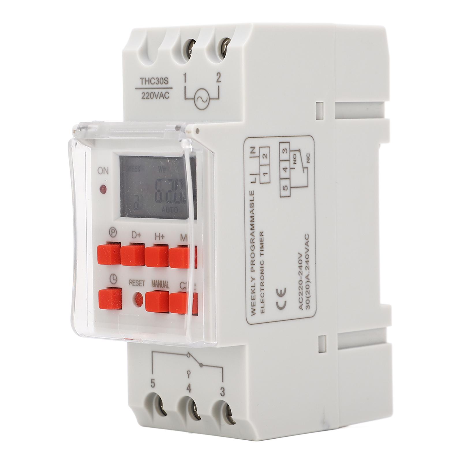 

Цифровой переключатель-таймер 1 секунда времени 168 часов 20 вкл/выкл ЖК-дисплей Программируемый переключатель-таймер для бытовой техники AC 220-240В