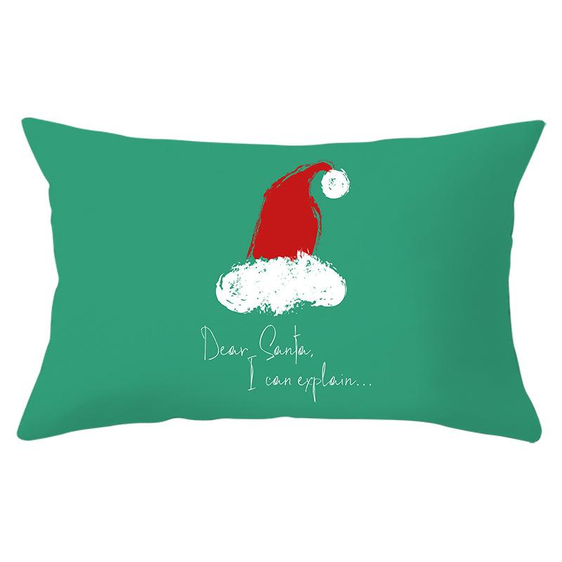 

Новая Рождественская Наволочка Поясничная из Персиковой Кожи Серия с Мультяшным Принтом Домашняя Прикроватная Наволочка 30 * 50Cm (excluding pillow core)