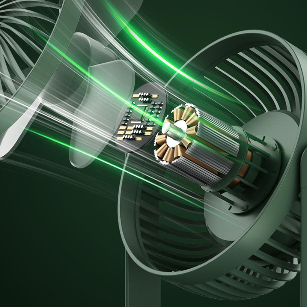 Small Desk Fan 3 Blades Multifunctional Quiet Rechargeable   Fan for Home Camping