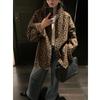 Women's Autumn Leopard Print Shirt Jacket - Loose Long Sleeve Top