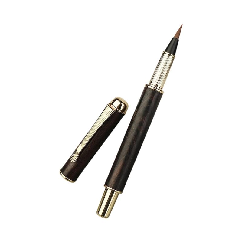 Portable Metal Fountains Brush Pen For Chinese Calligraphy Practice And Daily Writing Tasks