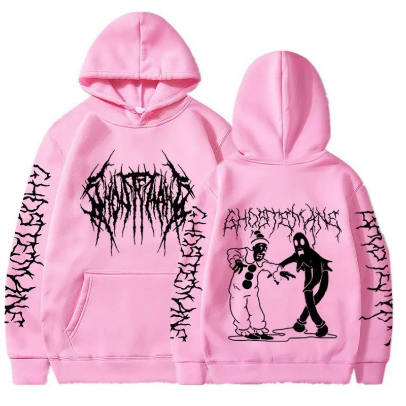 

Худі з двостороннім принтом Ghostemane S рожевий