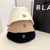 Hat Female Versatile Seersucker D Letter Bucket Hat Korean Version Tide Bell Sunshade Bucket Hat Internet Celebrity Basin Hat