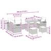 Garden Sofa Set with Cushions 10 Pcs Beige and Light Grey Poly Rattan