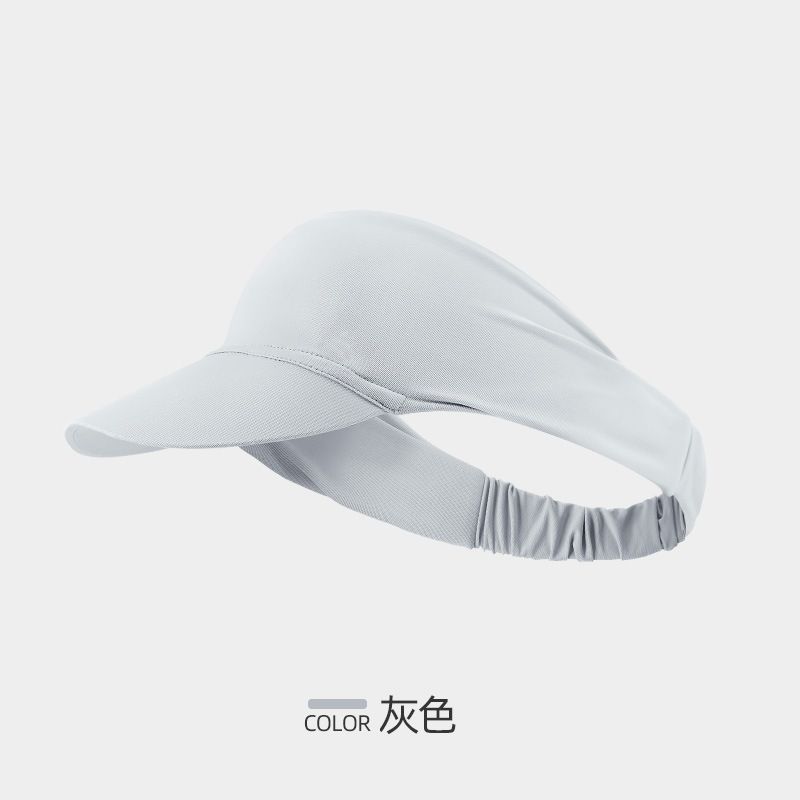 

Rexchi Spring and Summer Sports Sunhat Outdoor Sun Protection Women s Breathable Running Sweat-Proof Headband Air Top Hat Peaked Cap XMZ188; Gray All yards